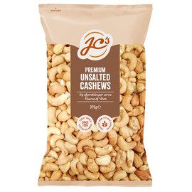 J.C.'s Quality Foods Unsalted Premium Cashews, 375g