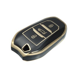 Hihaha Car Smart Key Fob Case Cover for Peugeot 508 2019-2020 / 1Pcs Black
