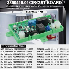 Gaoyeer 3850415.01 Refrigerator Fridge Main Power Control Circuit Board Module Board for Dometic 2-Way & 3-Way RV Parts Built-in Fuse