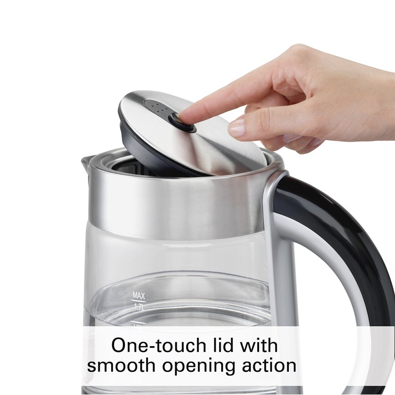 Hamilton Beach Modern Glass Electric Tea Kettle, Water Boiler &