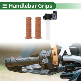 TUCKBOLD 7/8" 22mm 15/16" 24mm Motorcycle Hand Grips Cover Kit Non Slip Rubber Handlebar Cover for Motorcycle Scooter Bicycle ATV Orange 1 Set