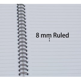 Yansanido 4 Pcs A5 Spiral Notebook, Thick Daisy Design Hardcover 8mm Ruled 4 Color 80 Sheets (160 Pages) Journals for Study and Notes (4)