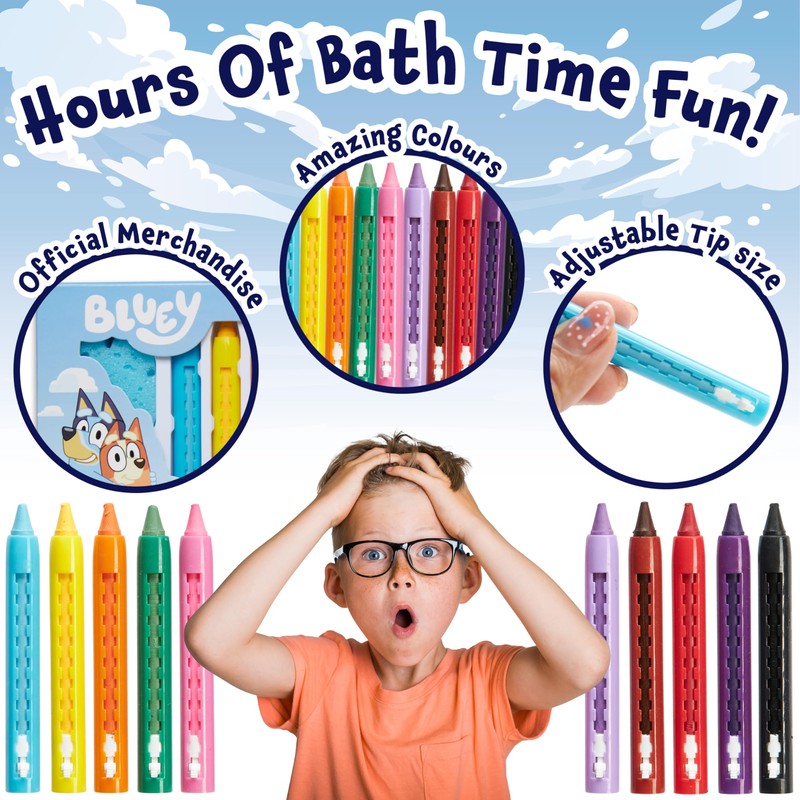 Bluey Bath Toys for Kids, Water Colouring Set - Kids