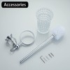 WOLIBEER Crystal Toilet Brush Holder, Chrome Toilet Cup Set with