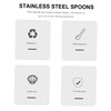 KICHOUSE -Plated Sugar Shell Spoons 4pcs Stainless Steel Spoons for