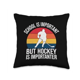 Hockey is Importanter Funny Hockey Player Sports Gift Throw Pillow