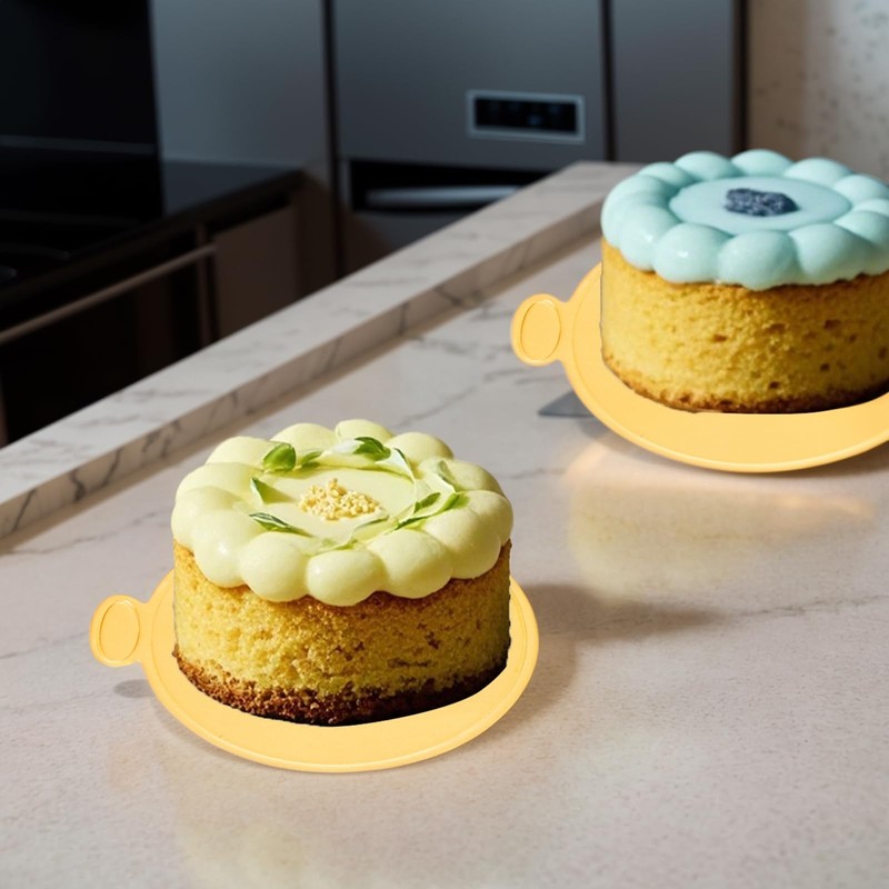 100pcs Mini Cake Boards 3.5 inch Round Gold Cake Base
