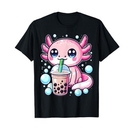 Axolotls Bubble Boba Tea Anime Cute Kawaii Axolotl T-Shirt