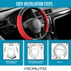 PIC AUTO Steering Wheel Cover, Silk Grain Leather Car Steering