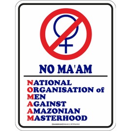 RAHMENLOS Original Tin Sign for the Al-Bundy Fan: No Maam