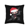 Christmas Ninja Boys Cool Graphic Kids Design Throw Pillow