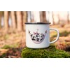 MAXIKIWI Langlebige Emaille-Kaffee- oder Tee-Camping-Tasse für drinnen und draußen, entzückende