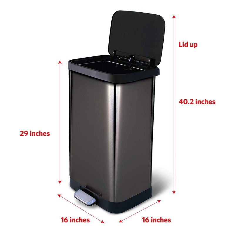 Glad 20 Gallon / 75.5 Liter Extra Capacity Stainless Steel