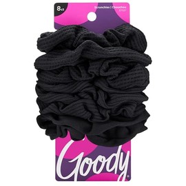 Goody Ouchless Scrunchie para mujer, Negro, 8 unidades