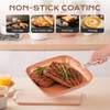 Toutrop Non-Stick Copper Square Frying Pan, 12" Chef Skillet with