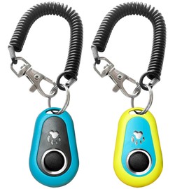 HoAoOo Pet Clicker for Dogs/Cats/Horses/Birds or Other Animals - Clickers for Training (Blue + Green)