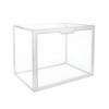 GUDEMAY Clear Stackable Plastic Storage Bins with Magnetic Lid, Dustproof