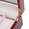 Wooden 2 Grid Watch Display Box Transparent Window Watch Storage