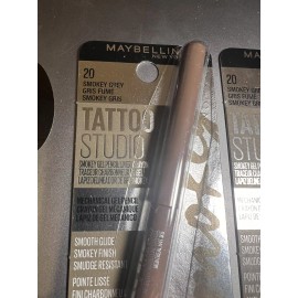 Maybelline 2x Maybelline Tattoo Studio Liner Gel Pencil #20 Smokey Grey Lasts 36H Eyeliner