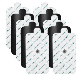 Tens Pads 5x10cm mit 3,5mm Druckknopfverbindung, Elektroden Pads selbstklebend wiederverwendbar für Tens Massagegeräte und Muskelschmerzlinderung, 10 Stück