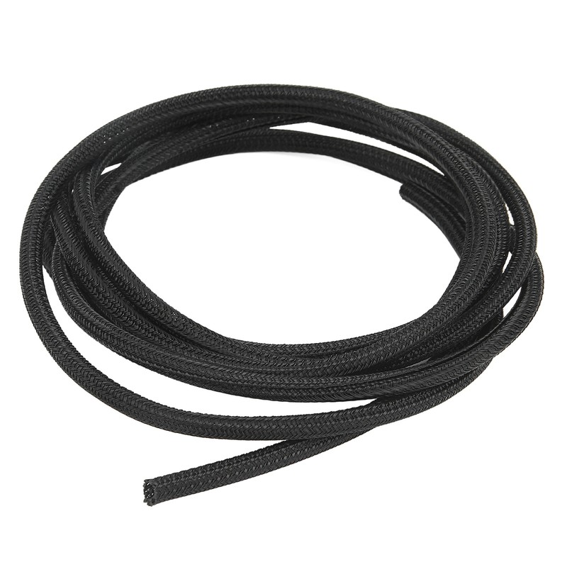 5mm/0.2in Black Cord Protector Self Wrapping Wire Loom High Temperature