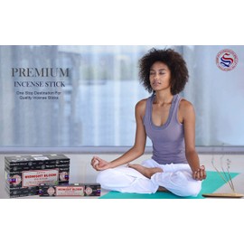 EARTH Satya Midnight Bloom Incense Sticks 15 GMS (Pack of 12) (Green Certified) Indian Perfumed Hand Rolled Agarbatti Perfect for Worship,Relaxation, Medication.