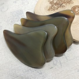 Cocoline 100% Natural Water Buffalo Horn Gua Sha Massage Lymphatic Circulation Meridian Face Body Massager Facial Contouring Face Massager / 100% 천연 물소뿔 괄사 마사지 림프 순환 경락 얼굴 바디 마사저 안면윤곽 페이스 마사지