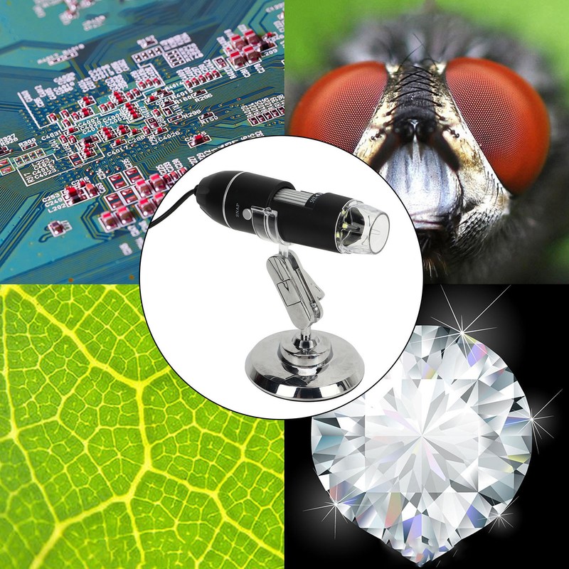Digital Microscope 2MP 1600X Magnification Handheld USB Microscope Camera for