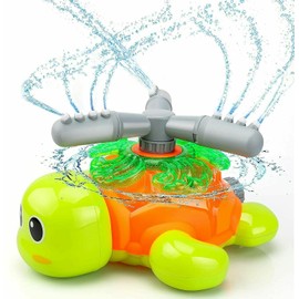 Kiztoys Outdoor Spinning Turtle Water Spray Sprinkler for Kids & Toddlers Backyard Toy