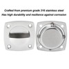 59x59mm Flush Pull Recessed Sliding Pull Handle 316 Stainless Steel