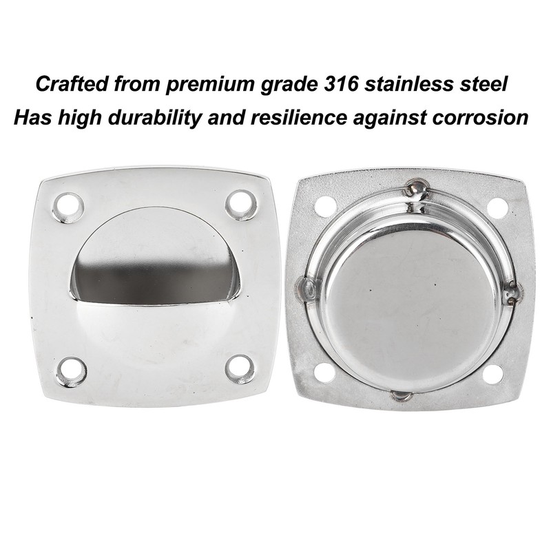 59x59mm Flush Pull Recessed Sliding Pull Handle 316 Stainless Steel