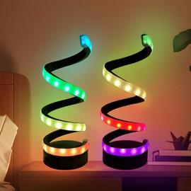 Spalivivre Pack of 2 Modern LED Spiral Table Lamp, Dimmable Table Lamp, for Indoor Bedroom, Living Room