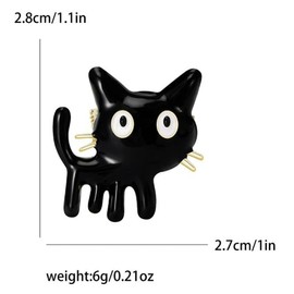 songbowen Lovely Enamel Cat Brooch Black Pet Animal Badge Party Casual Brooch Collar Pin Lapel Pin Decorative Brooch Jewelry Gift