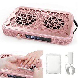 URPOWㅤ Colector de Polvo de uñas Profesional, 1600 Pa Alta Succión | 10 Velocidades, 30 Almohadillas, Bajo Ruido Para Uñas Acrílicas, Salón y Hogar
