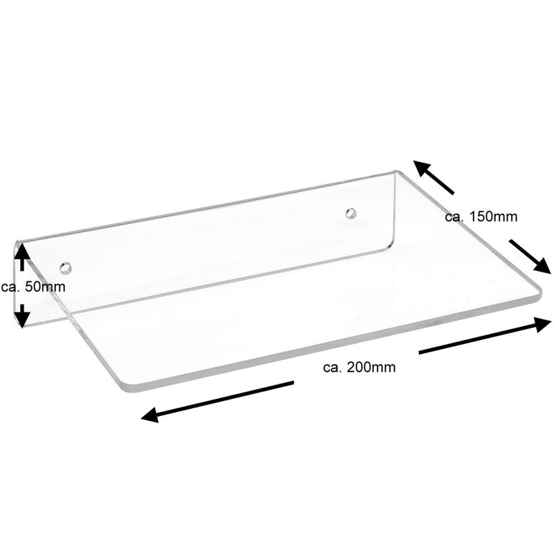 Zeigis Wall Shelf 200 mm Wide, 150 mm Deep, Acrylic