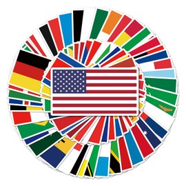 National Flag Stickers for Laptop(105 Pcs),Gift for Kids Teens Adults Girl,World Flags Waterproof Stickers for Water Bottle,Vinyl Stickers for Scrapbook,Journal,Dairy,Skateboard