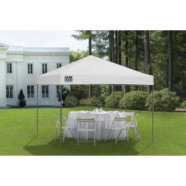 Quik Shade 10' x 10' Expedition 100 Square Feet of Shade Straight Leg Base Outdoor Pop-Up Canopy - White