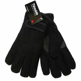 Kids THINSULATE FLEECE GLOVES GL114 8-9 Years Black