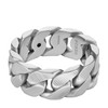 Fossil Men's Harlow Linear Texture Chain Stainless Steel Band Ring