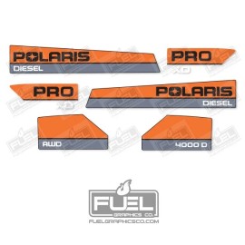 Polaris Ranger 4000D AWD Pro XD Utility Vehicle Replacement Vinyl Decal Set UTV