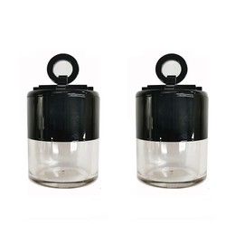 2PCS Plastic Loose Powder Case Round Face Powder Container Jar with Lid Mirror and Sponge Puff Mini Portable Makeup Jar DIY Cosmetic Storage for Blusher Powder 10Gram
