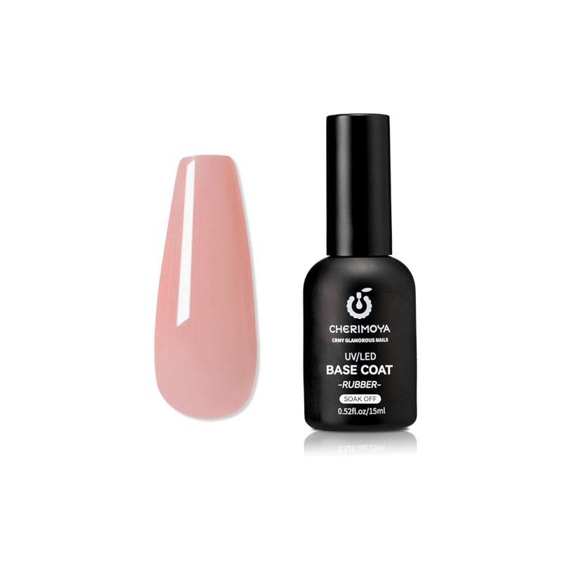 CHERIMOYA Base Coat Permanentes Rubber Color 15ml, Gel Multifuncional 4