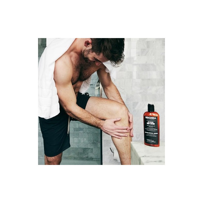 Brickell Mens Products Deep Moisture Body Lotion, 8 Ounce