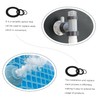 Gatuida 6pcs Pool Plunger Valves Washer Replacement Parts Materials Pool