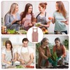 sourcing map Cotton Chef Aprons 80x60cm Cross Back Kitchen Cooking