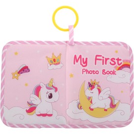 My First Family Album Dinosaur Photo Album unicorn Photo Album Soft Cloth Photo Book Memory Book Keepsake Book (Pink Unicorn)