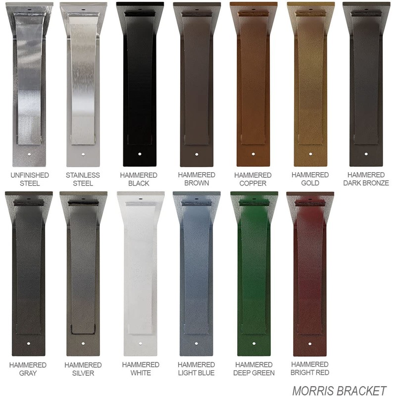 3"W x 12"D x 12"H Morris Steel Bracket, Powder Coated