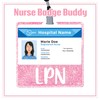 LPN Nurse Badge Buddy with Badge Reel Retractable Nursing ID