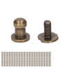 200 Sets Chicago Screws Round Head Rivets 7x5mm DIY Handcraft