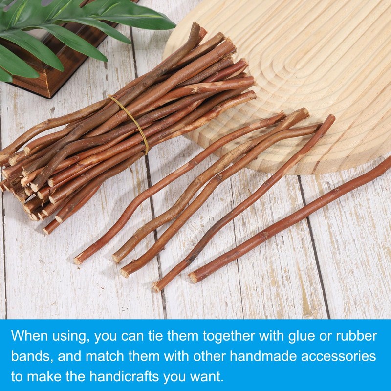 PATIKIL 36 Pcs 20cm Wood Log Sticks, 0.2-0.5 inch in